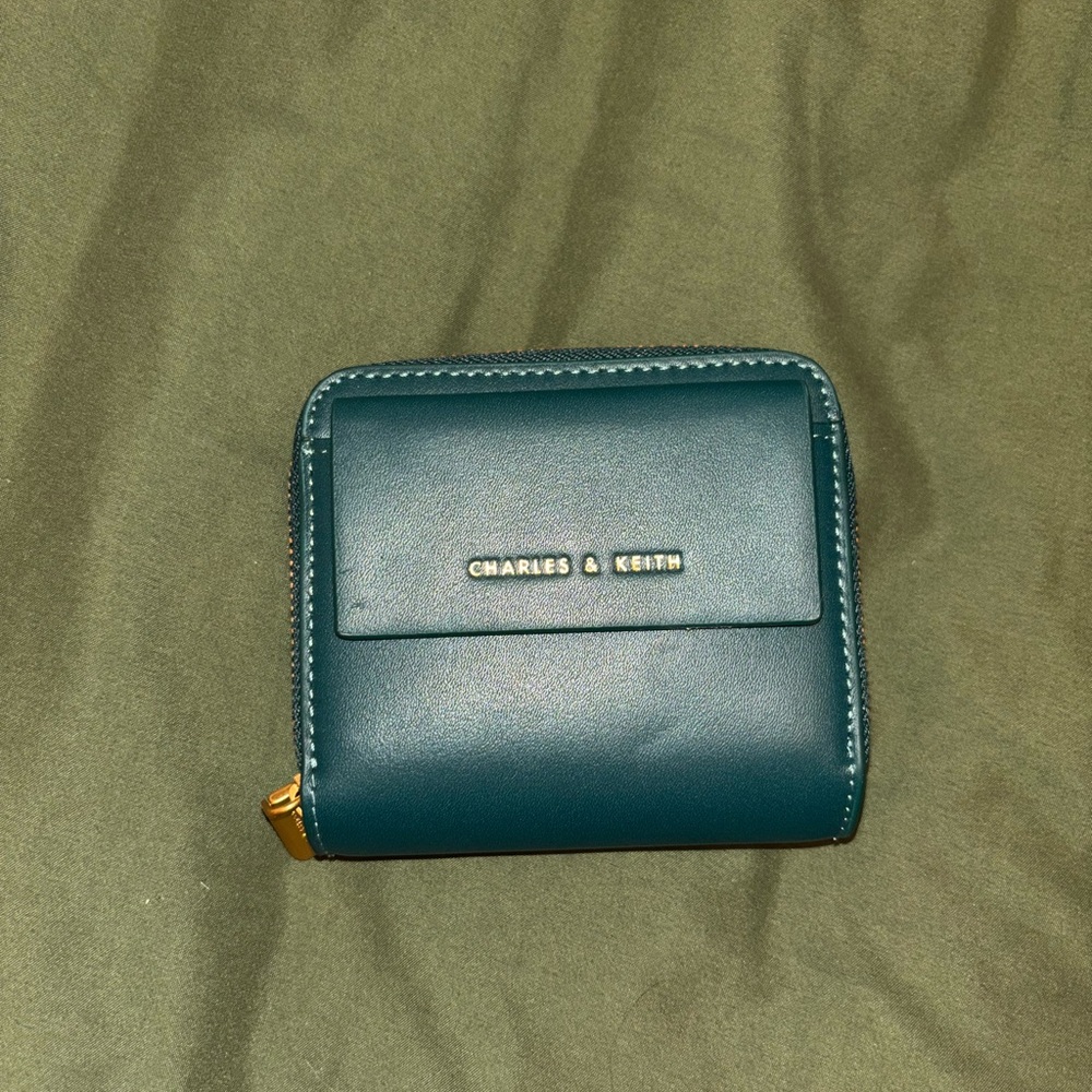 Charles & Keith Teal Wallet